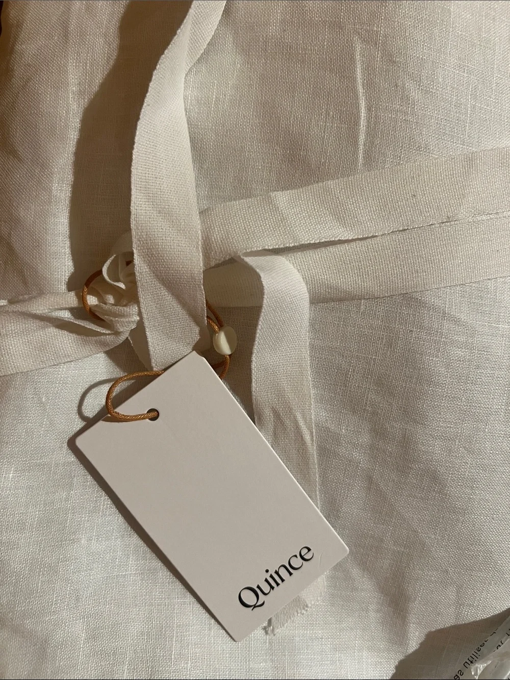 Quince Textured Cotton True Blackout Curtain Panel in White